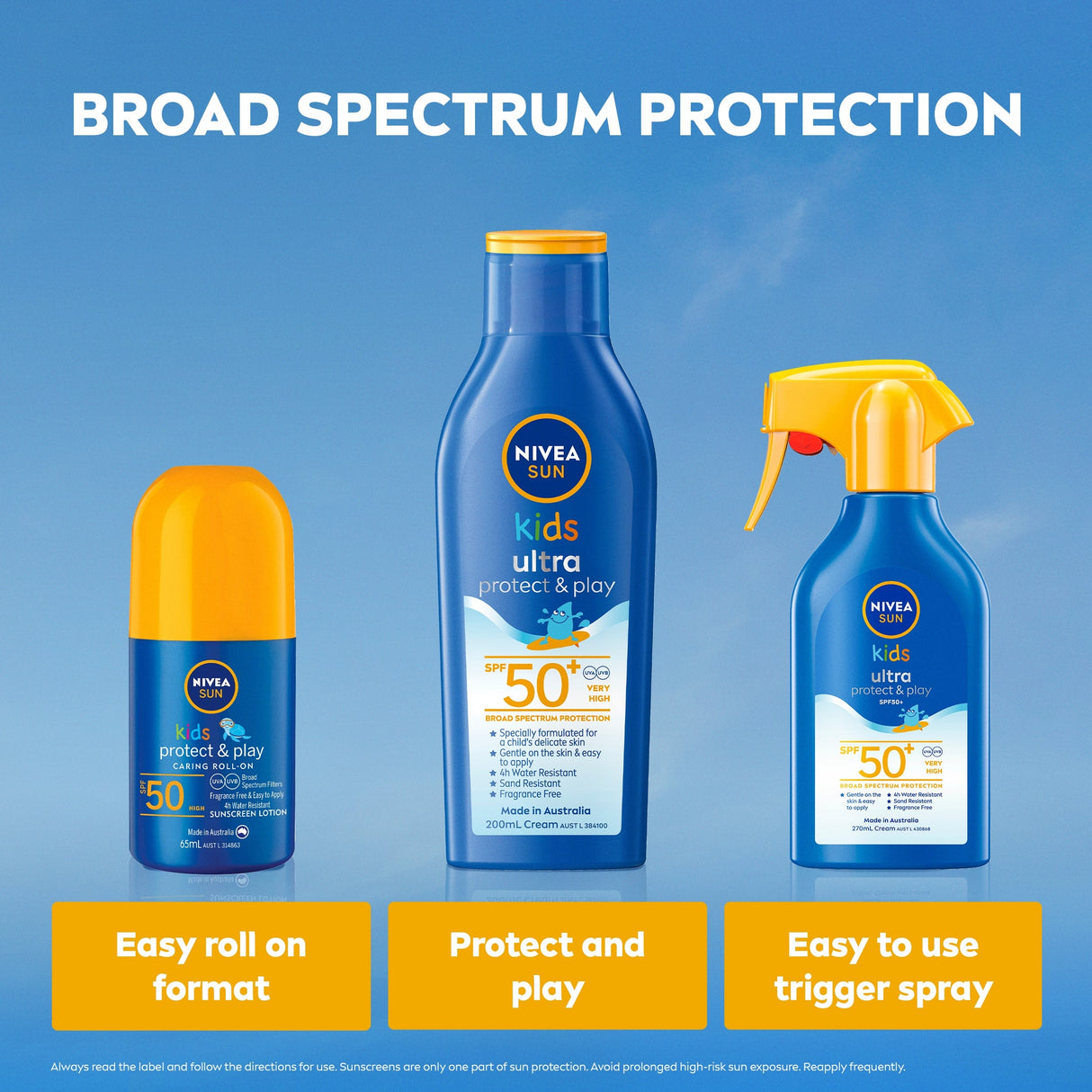 NIVEA Kids Caring Roll On Sun Lotion SPF50 65ml