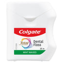 Colgate Total Mint Waxed Dental Floss, 25m, Protects Gums & Helps Prevent Tooth Decay