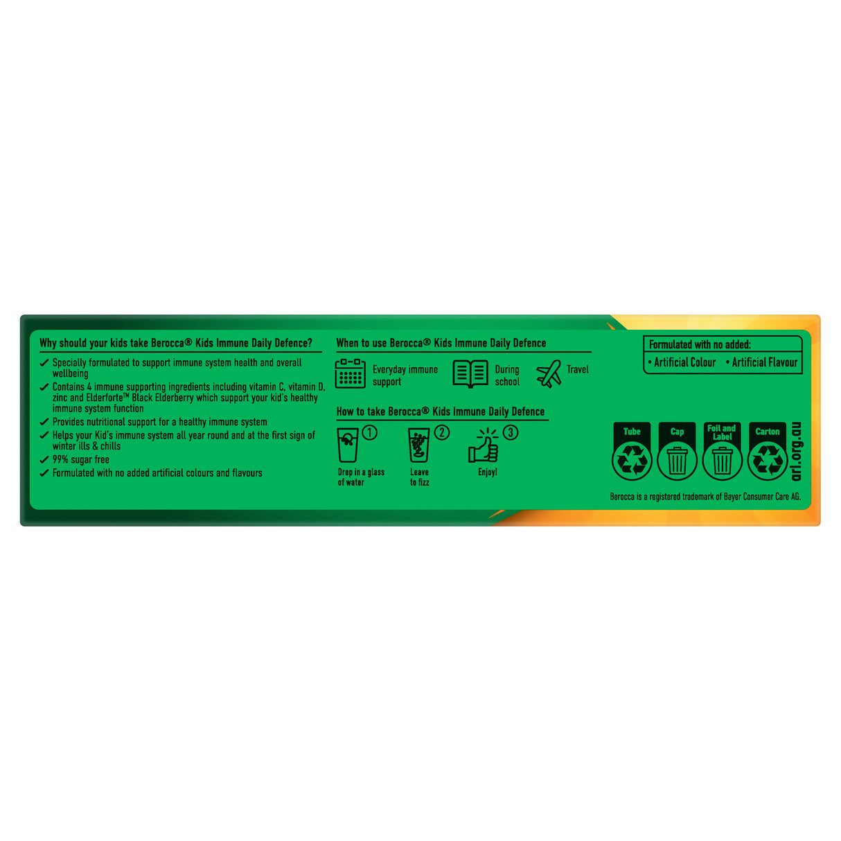 Berocca Immune Kid Blackcurrant Effervescent Tab 15s