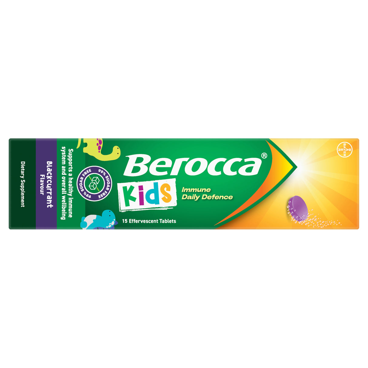Berocca Immune Kid Blackcurrant Effervescent Tab 15s