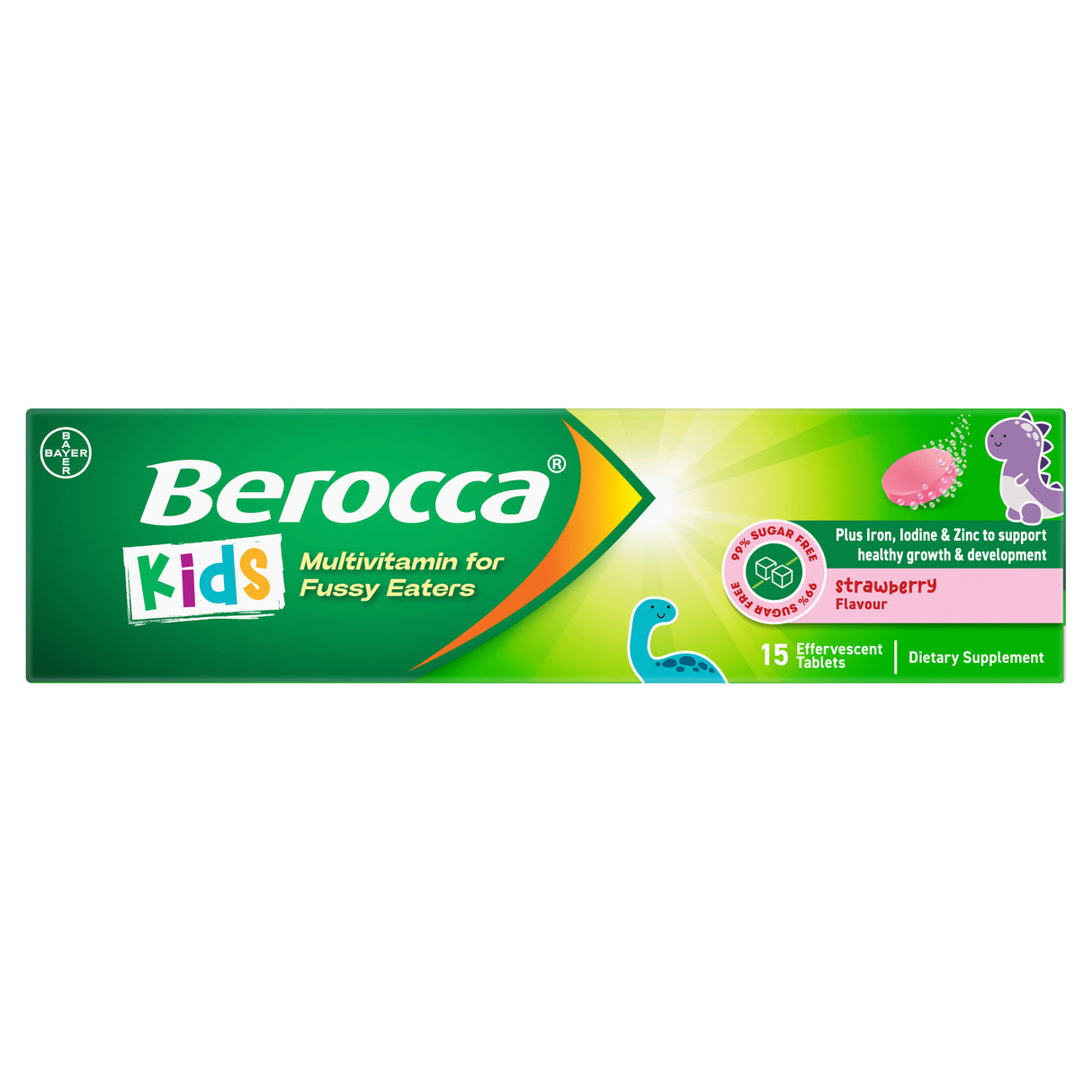 Berocca MultiVitamin Kid Strawberry Effervescent Tab15s