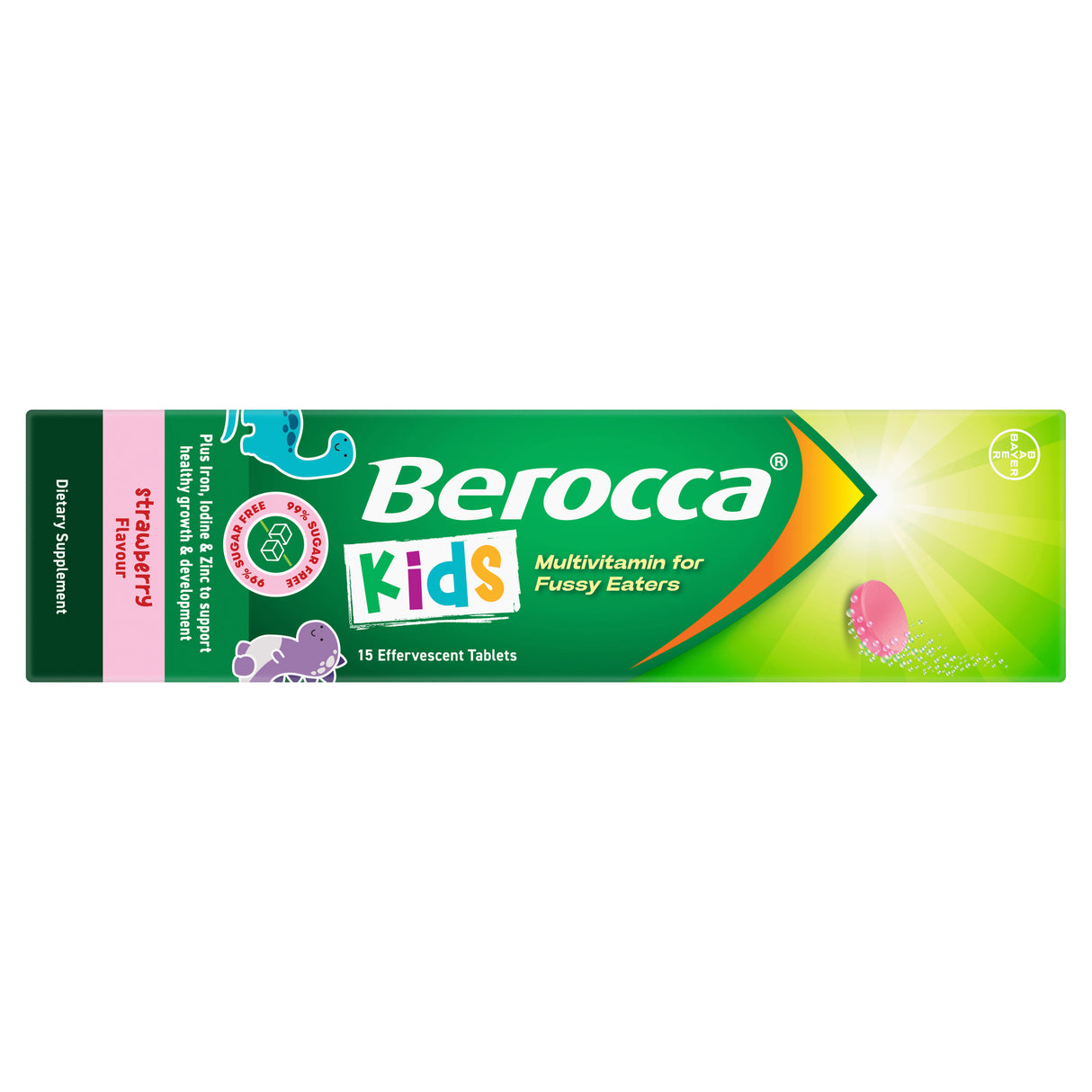 Berocca MultiVitamin Kid Strawberry Effervescent Tab15s