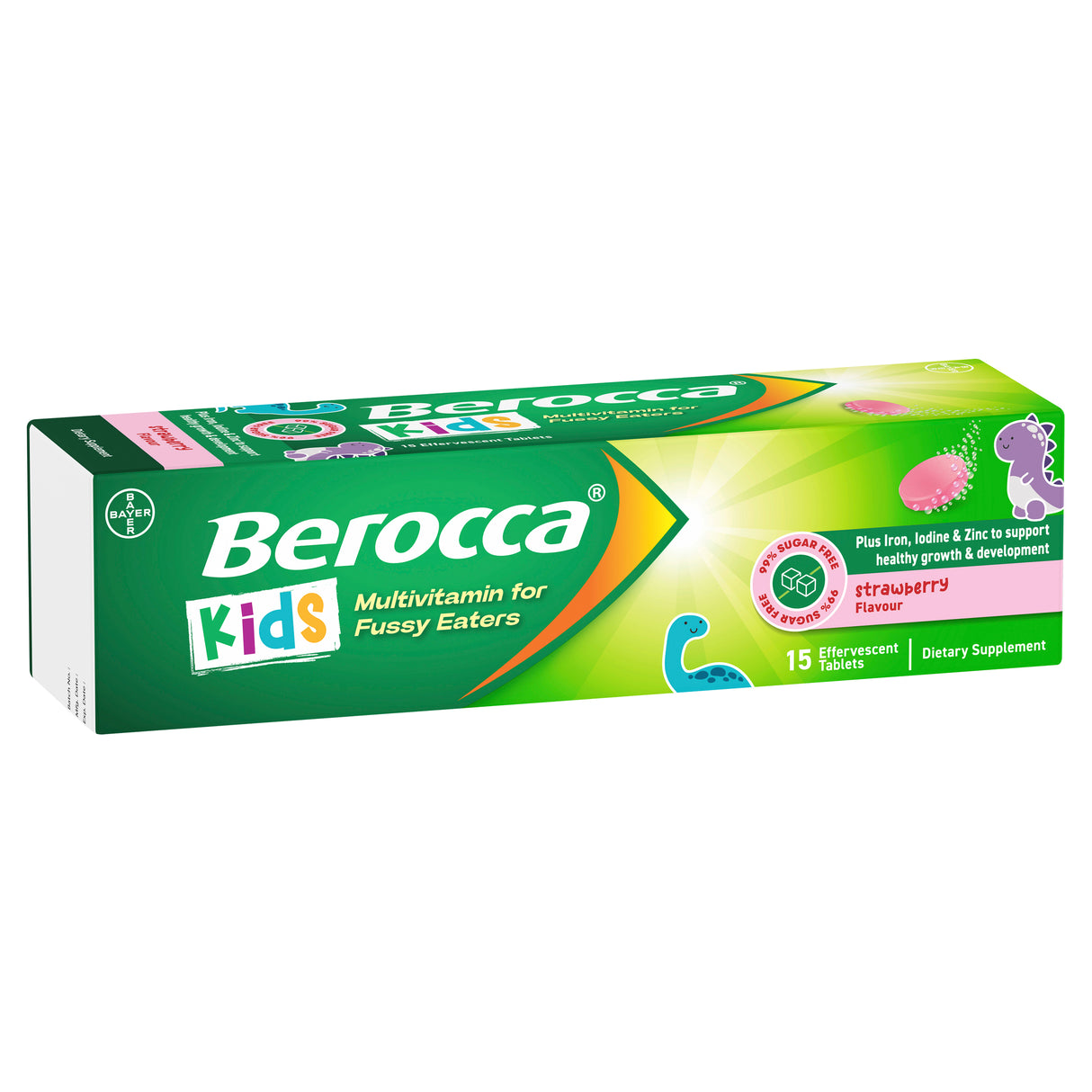 Berocca MultiVitamin Kid Strawberry Effervescent Tab15s