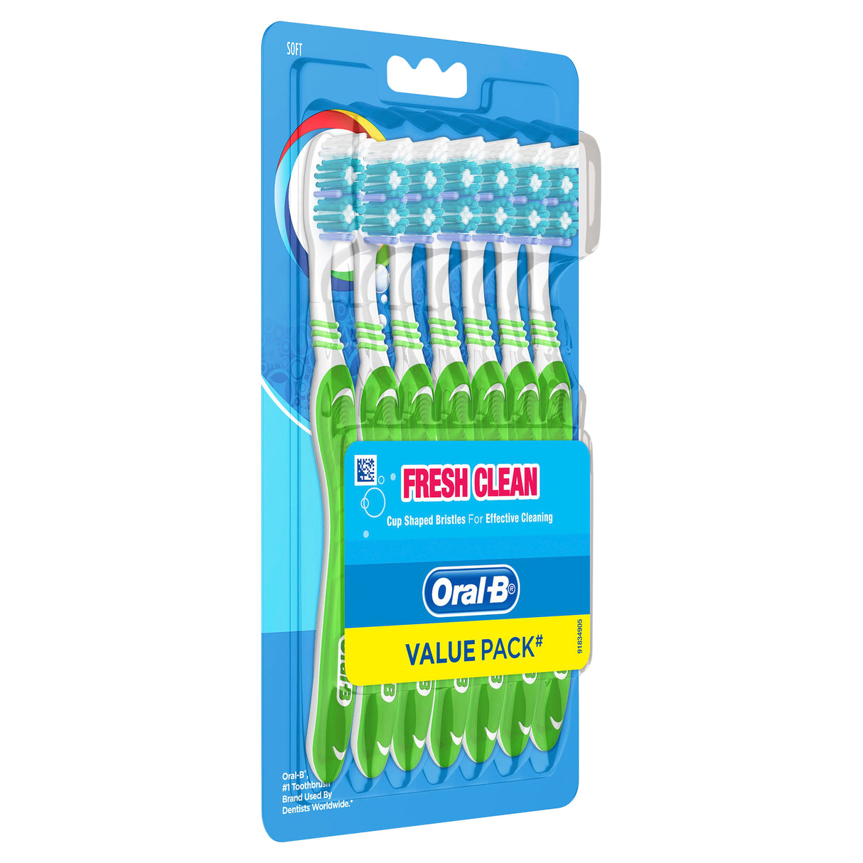 Oral-B Fresh Clean Manual Toothbrush Soft 7 Count