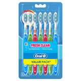 Oral-B Fresh Clean Manual Toothbrush Soft 7 Count