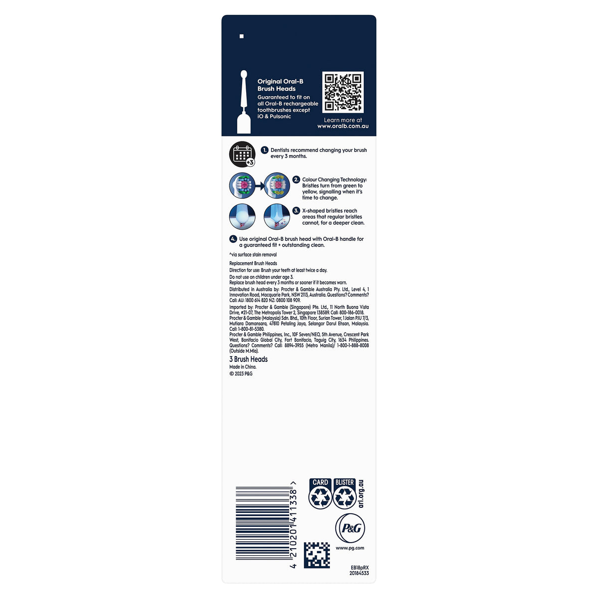 Oral-B Vitality ProWhite Refill 3 Pack