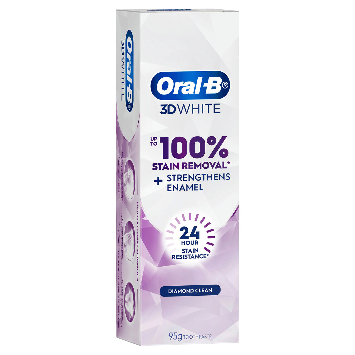 Oral-B 3D White Lasting White Enamel Strong Whitening Toothpaste, 95g
