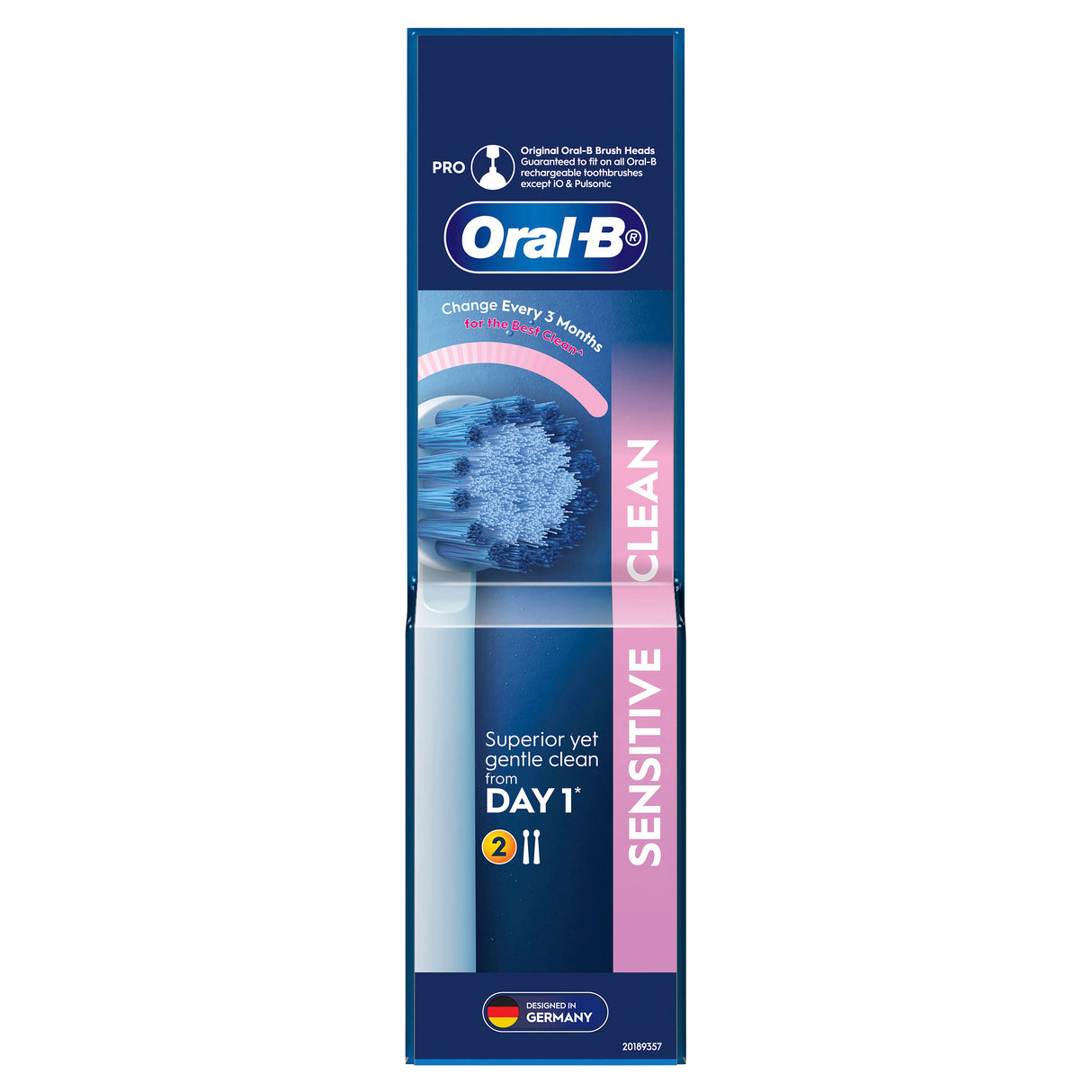 Oral-B Sensitive Clean Replacement Brush Heads 2 Pack