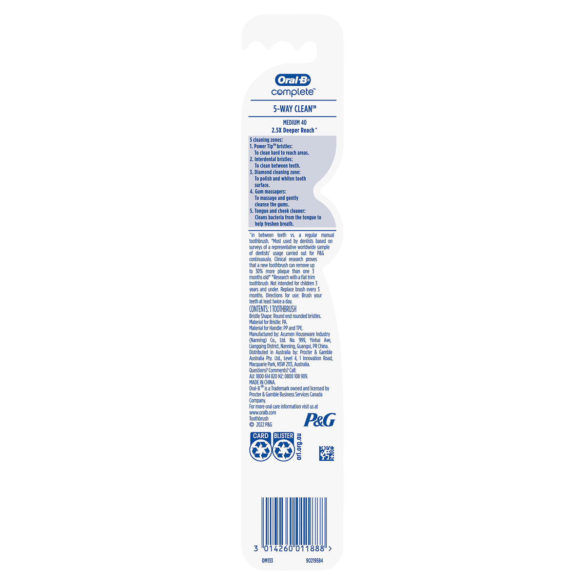 Oral-B Advantage Complete 5Way Clean Medium 1Pack