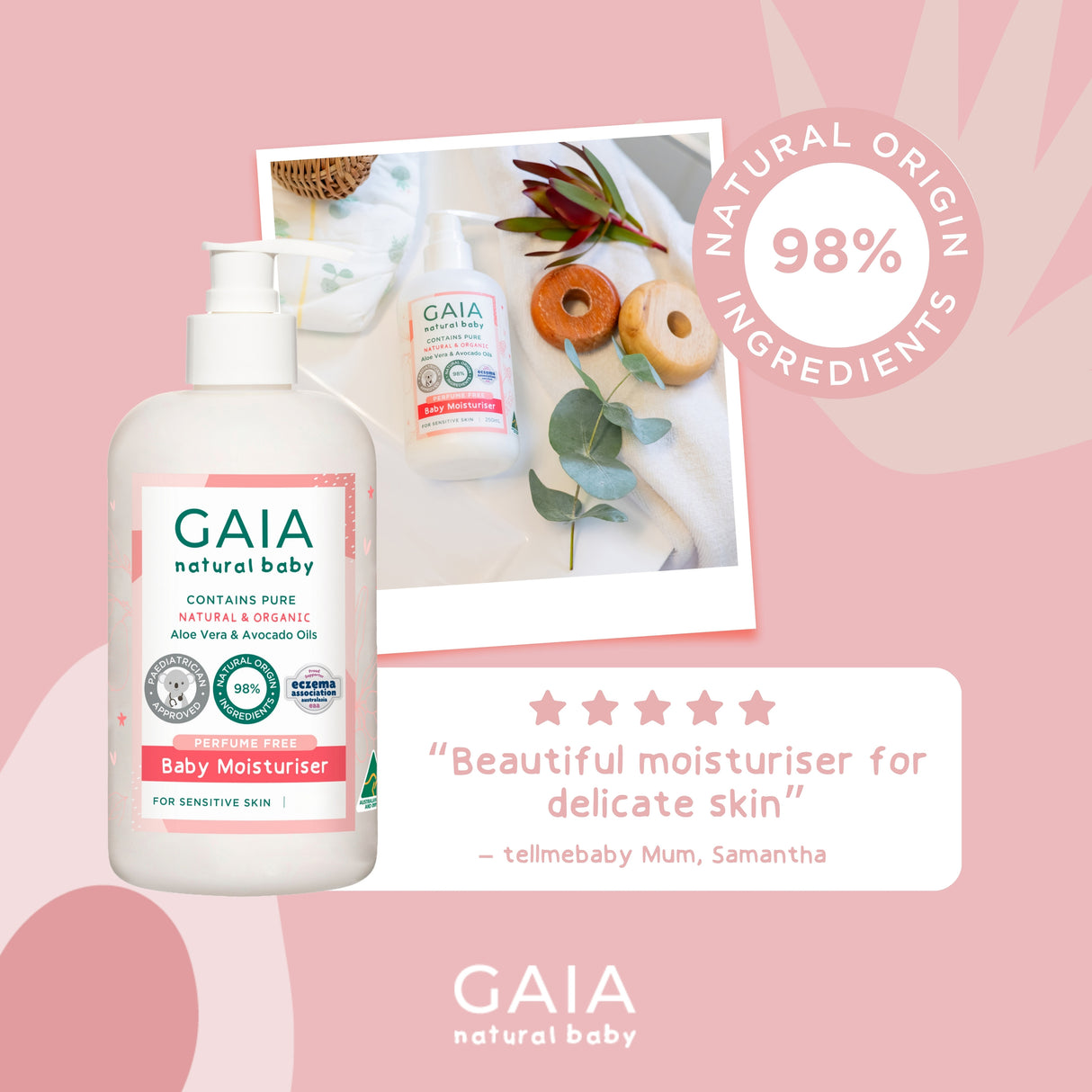 GAIA Natural Baby Moisturiser 500ml