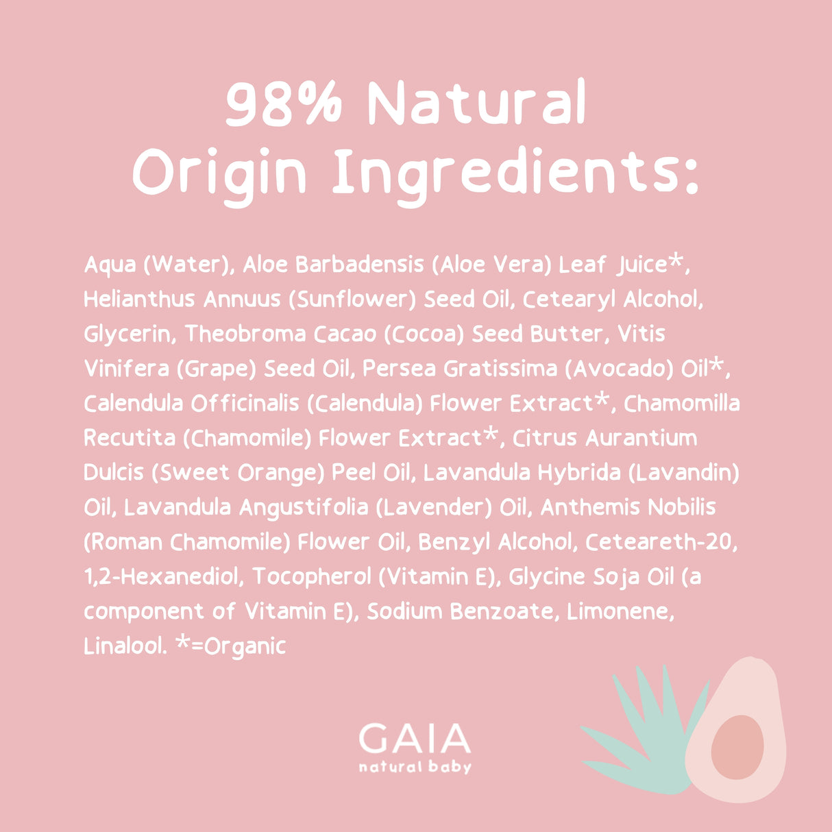 GAIA Natural Baby Moisturiser 500ml