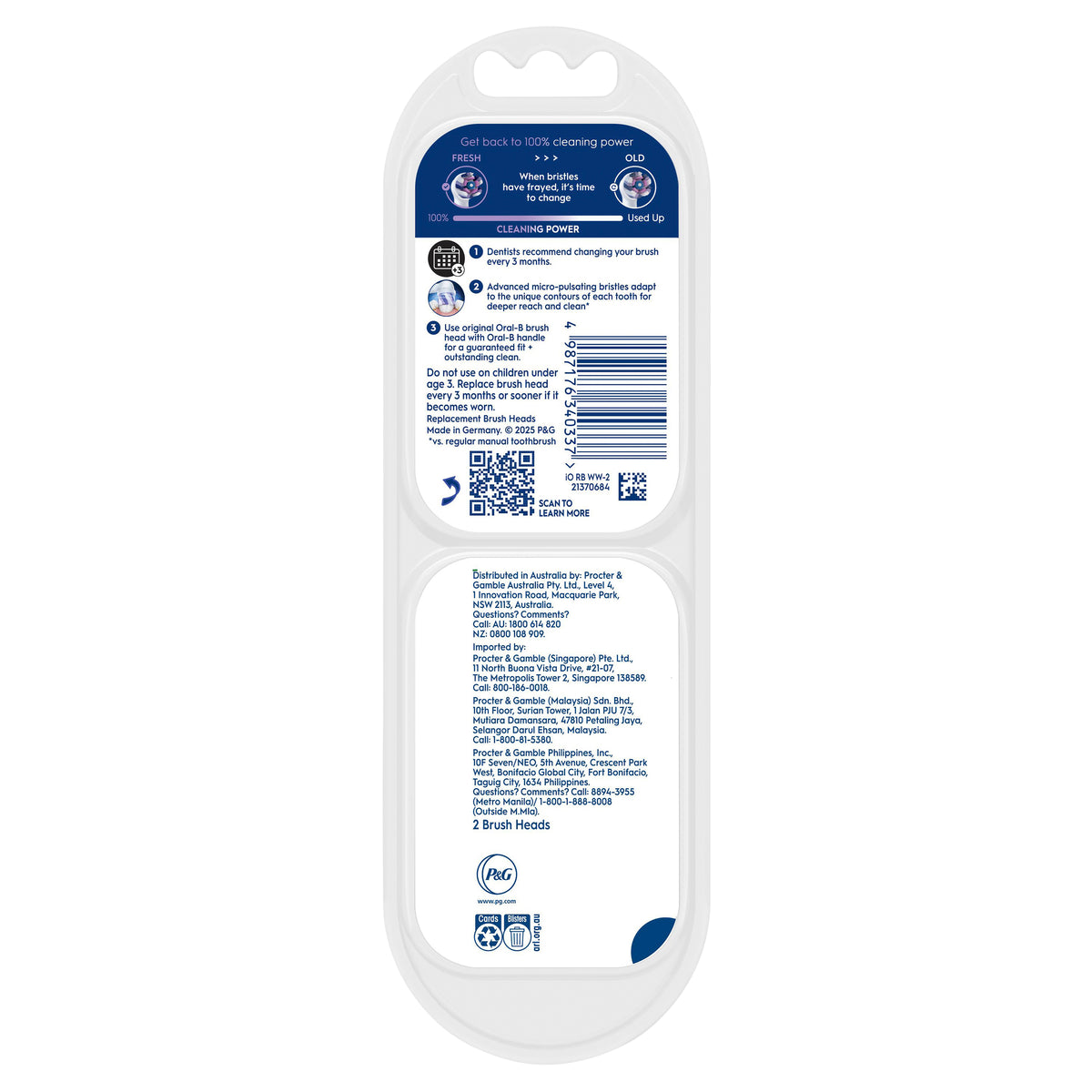 Oral-B iO Clean&Whiten (R) Wht 2pk