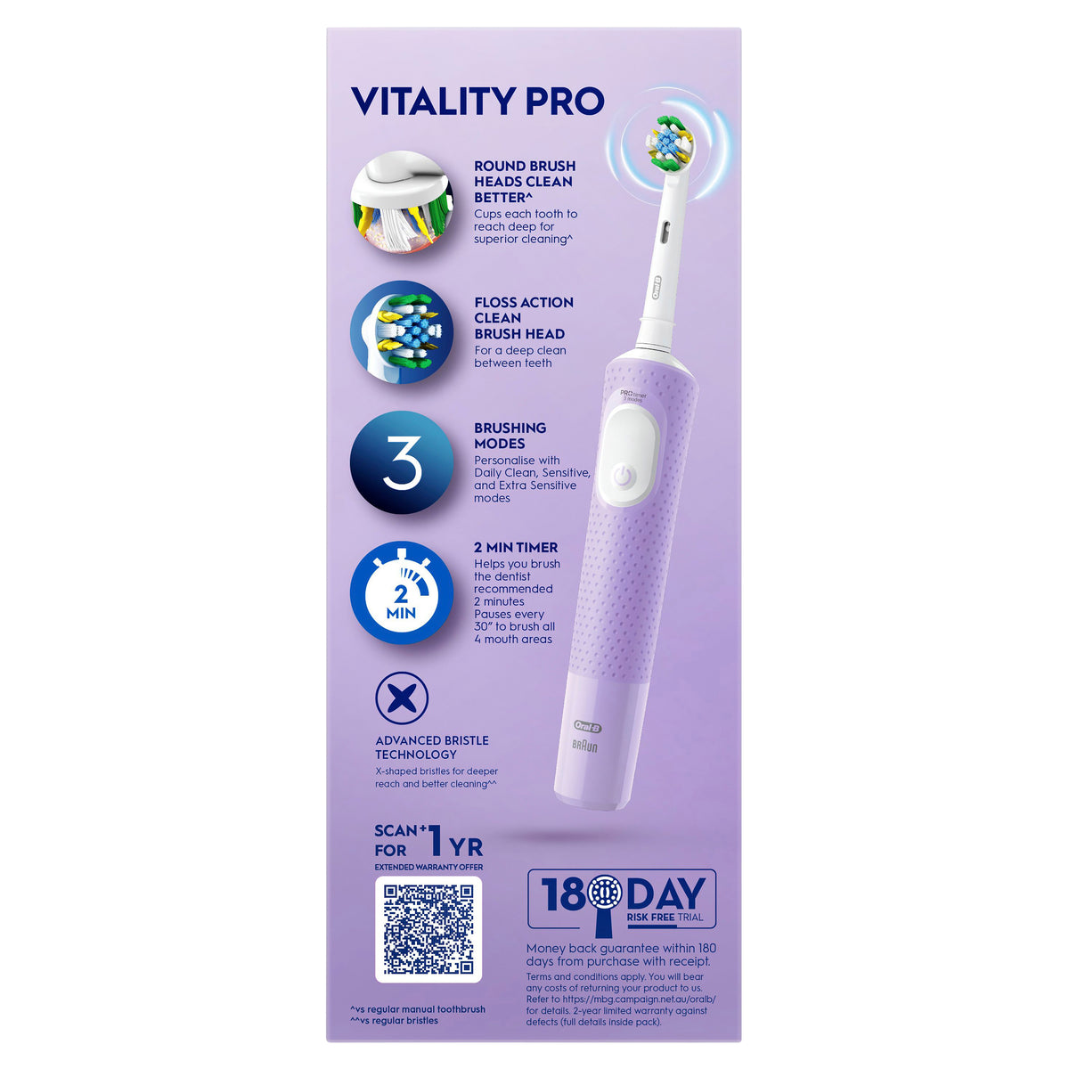 Oral-B Vitality Pro Dp Cln T/B Lilac