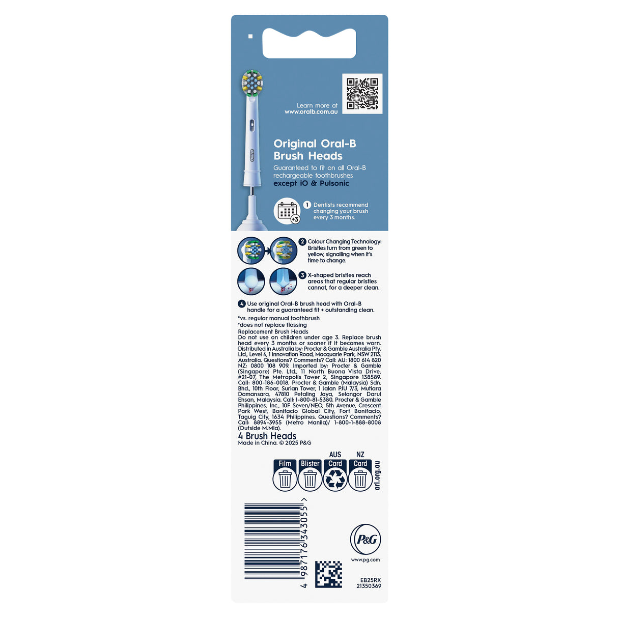 ORAL B Floss Actn Dp Cln (R) Wht 4pk