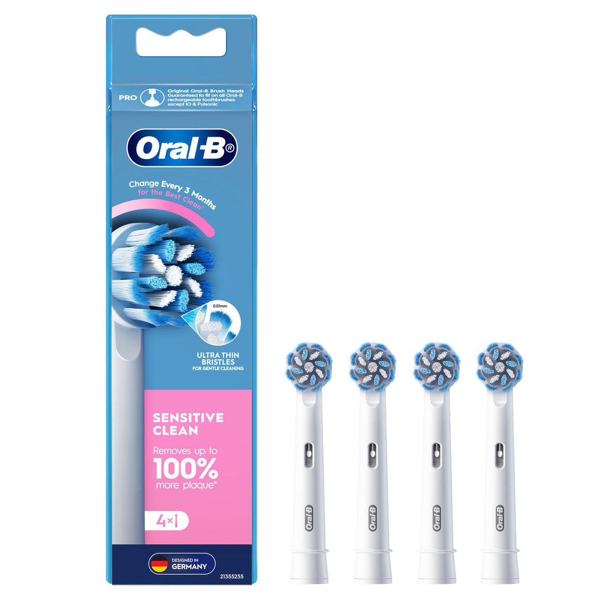 ORAL B Sensitive Clean (R) Wht 4pk