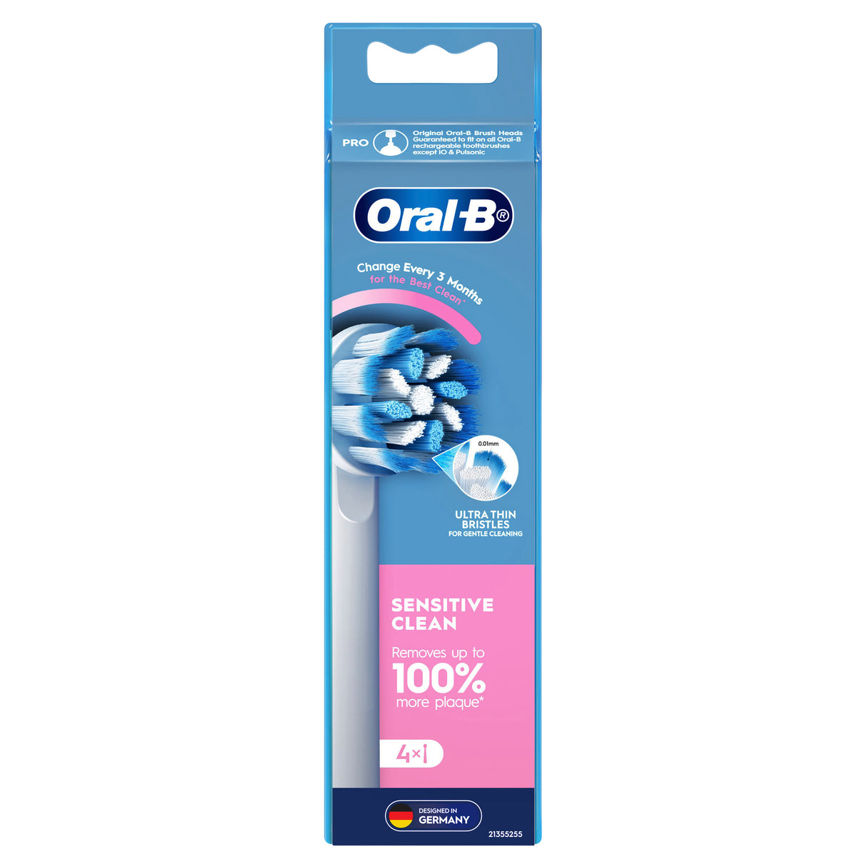 ORAL B Sensitive Clean (R) Wht 4pk