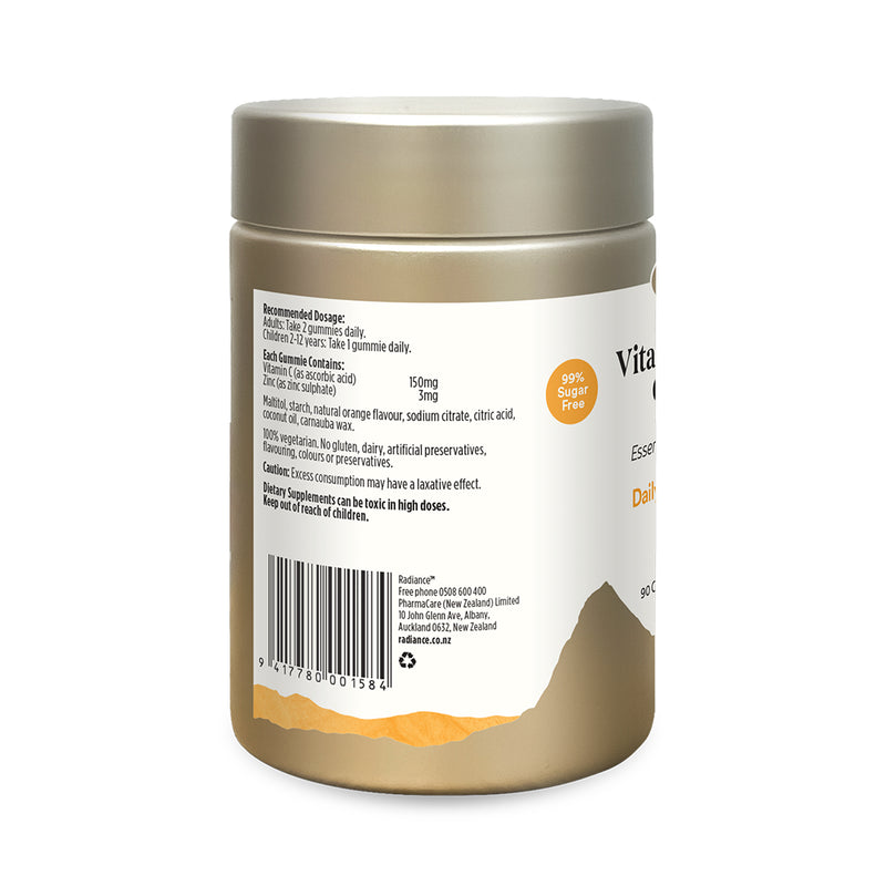Radiance Vitamin C + Zinc Adult Gummies 90 Pack