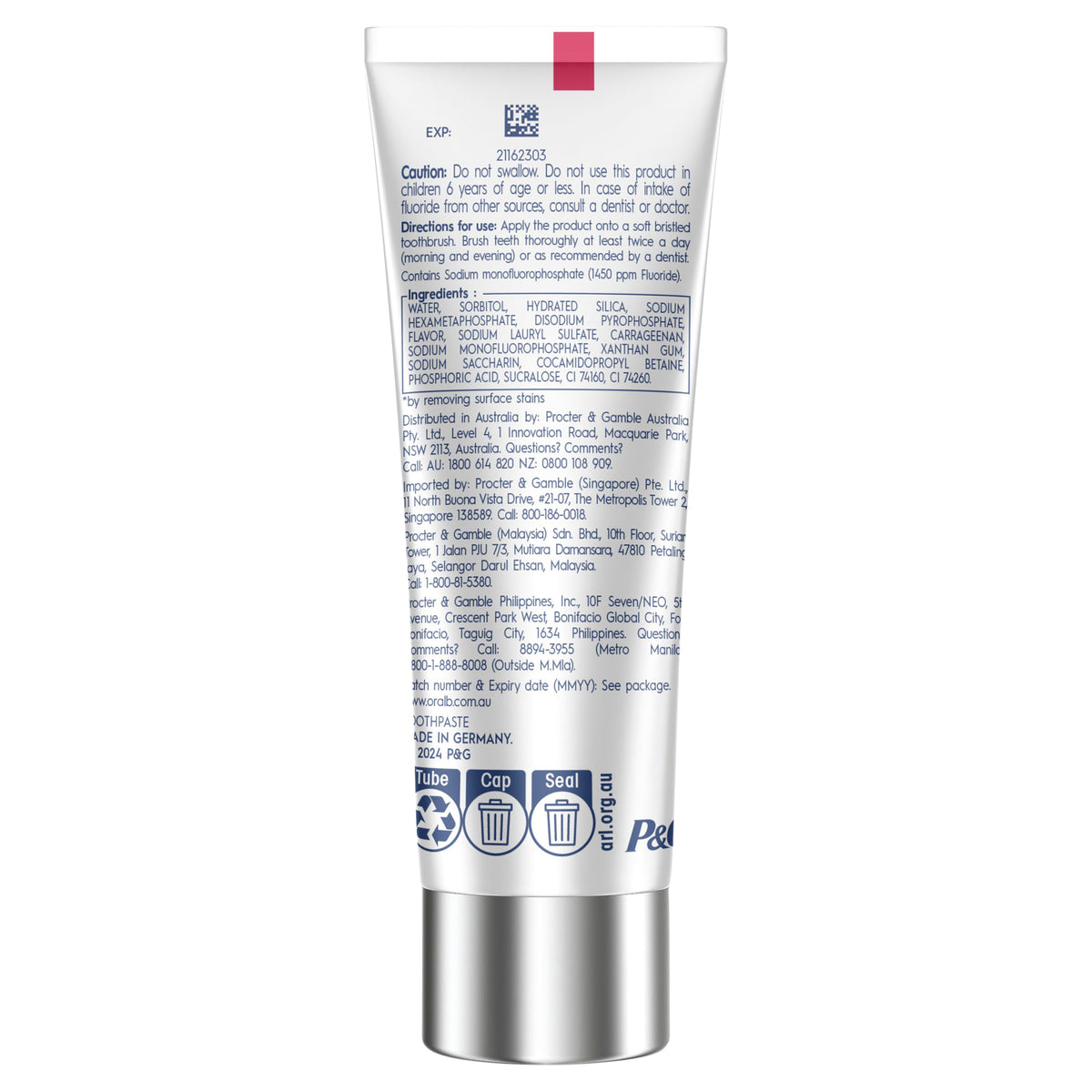 Oral-B 3D Int Whtn Dmnd Cln T/P 95g