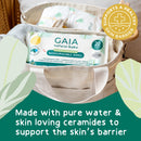 GAIA Natural Baby Water + Ceramides Biodegradable Wipes 20pk