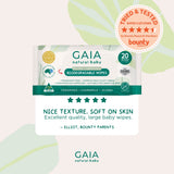GAIA Natural Baby Water + Ceramides Biodegradable Wipes 20pk