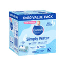 Curash Simply Water Wipes 6 x 80 Pack