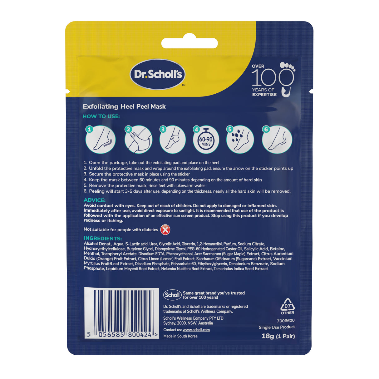 SCHOLL Exp. Care Exfol. Heel Peel