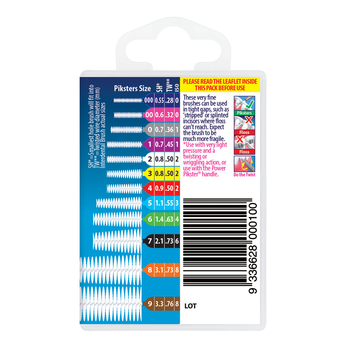 Piksters Interdental Brushes Size 0 Grey 40pk