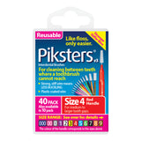 Piksters Interdental Brushes Size 4 Red 40pk