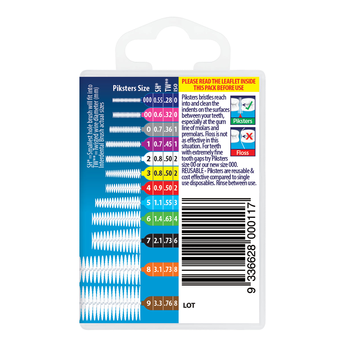 Piksters Interdental Brushes 0.70mm Purple Strt 40