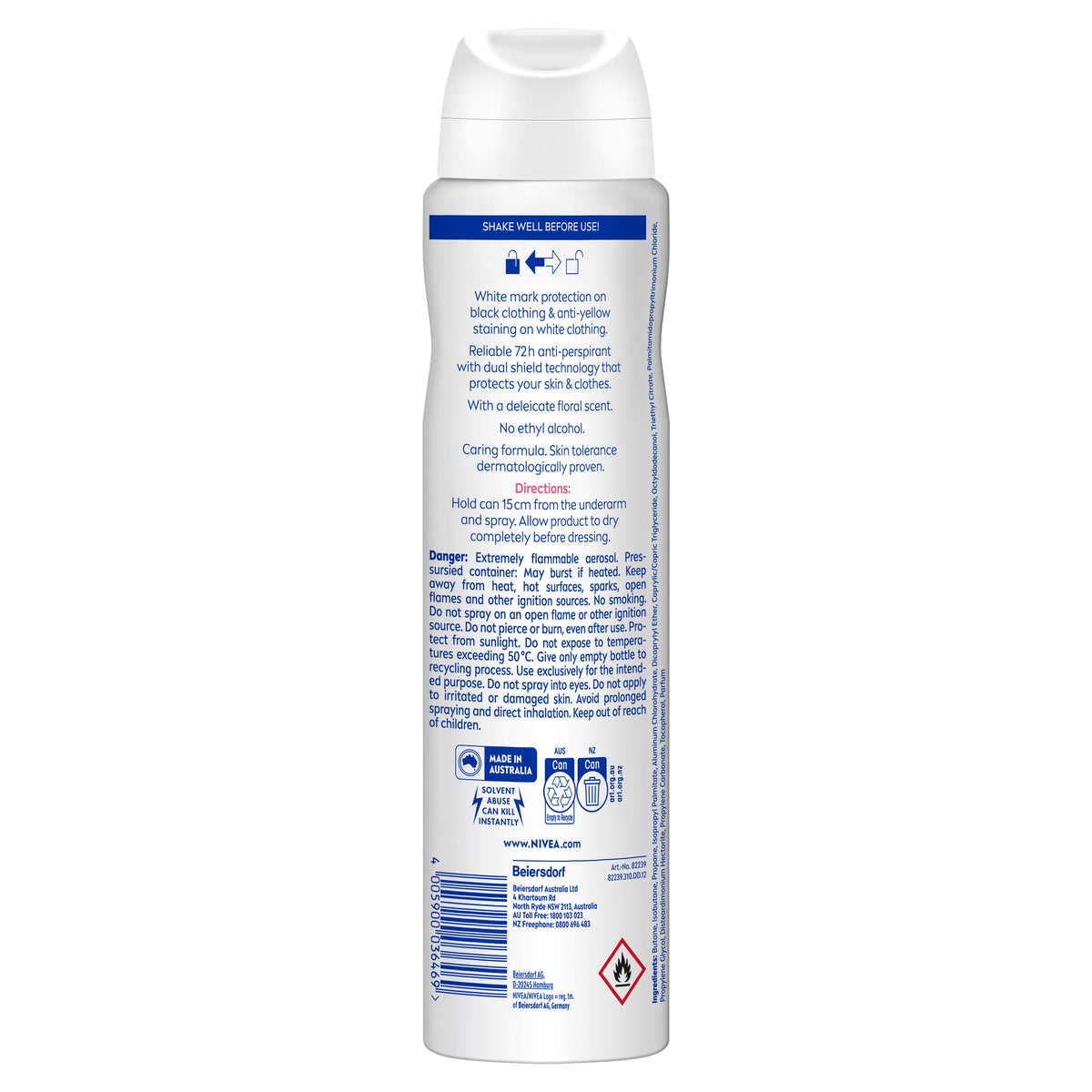 NIVEA Deo Aero Inv. B&W Clear 250ml