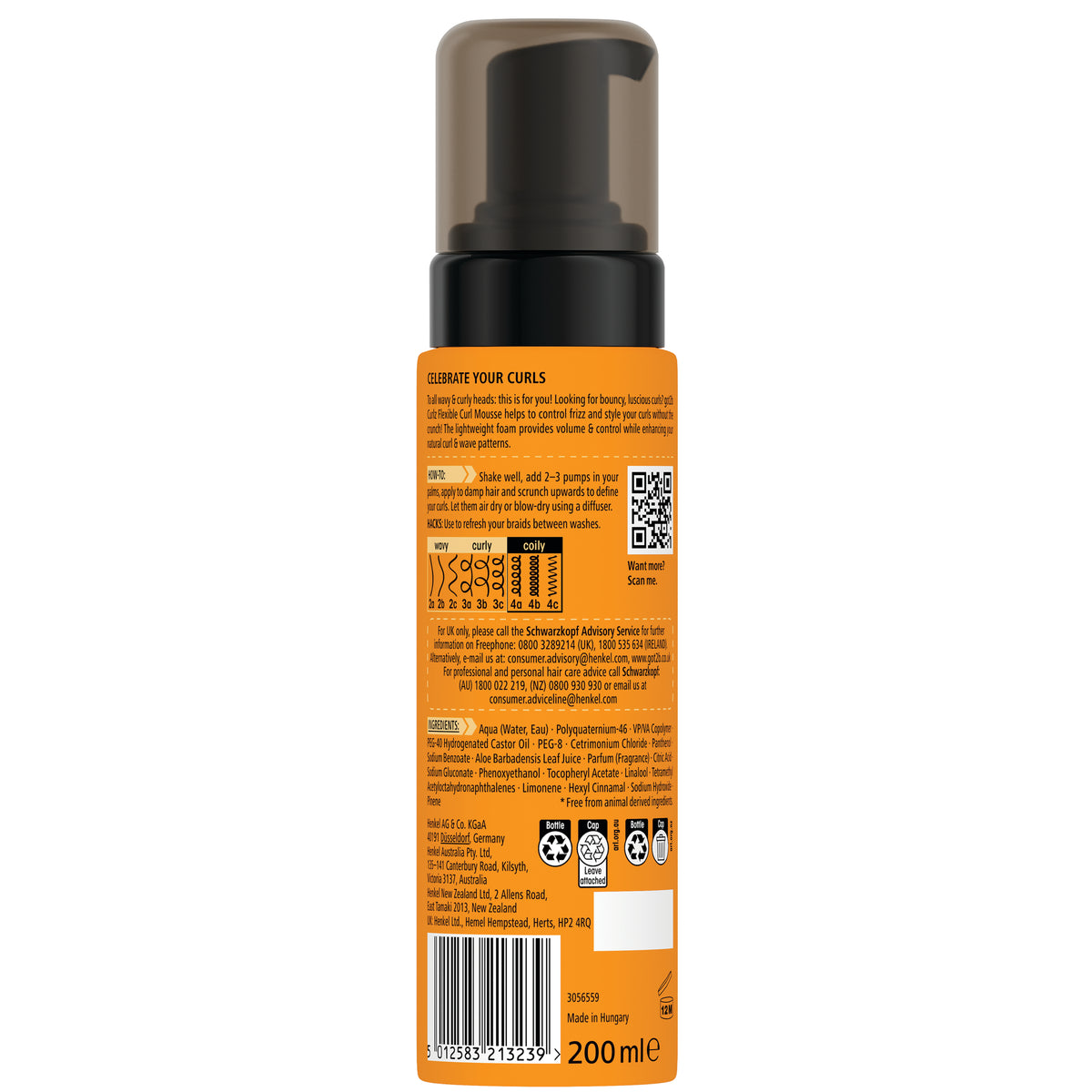 got2b Curlz Flexible Curl Mousse 200ml
