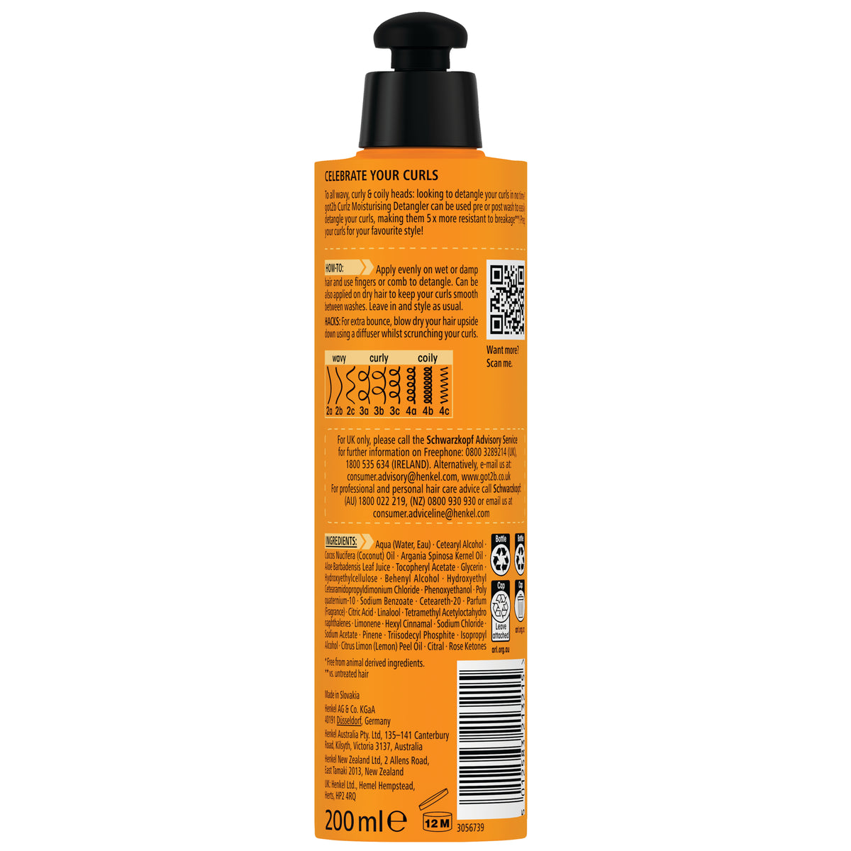got2b Curlz Moisturizing Detangler 200ml