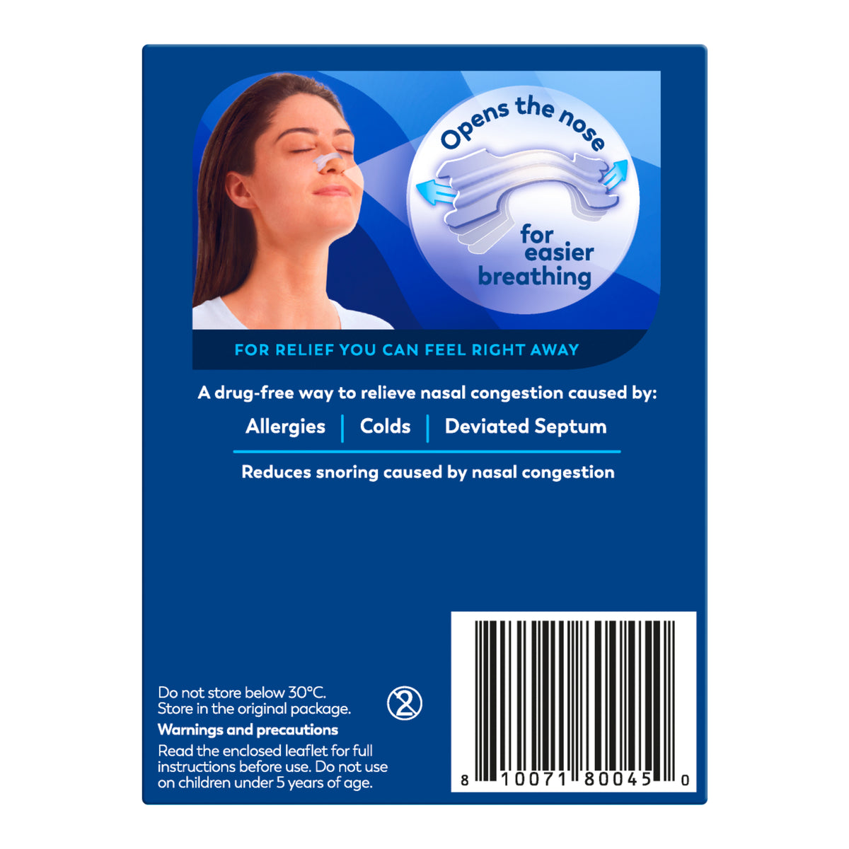 Breathe Right Nasal Strips Clear Small/Medium 30s