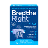 Breathe Right Nasal Strips Clear Large 10s