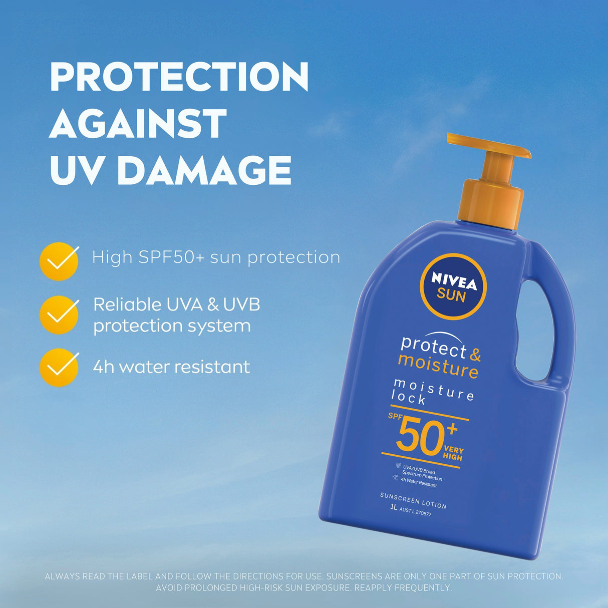 Nivea Sun SPF50+ Pump 1L