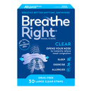 Breathe Right Nasal Strips Clear Large 30's