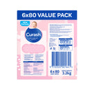 Curash Fragrance Free Baby Wipes 6x80 Pack
