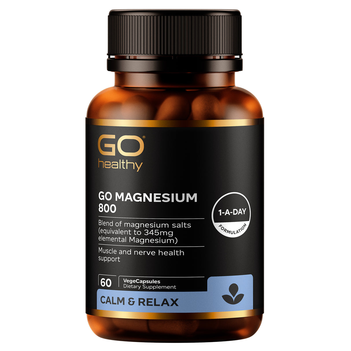 GO Healthy GO Magnesium 800  Supplement 60 VCaps