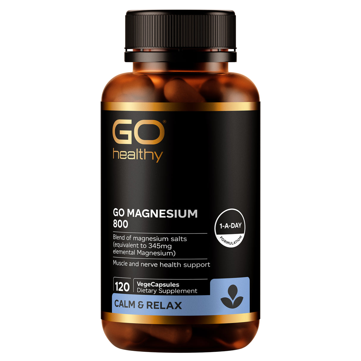 GO Healthy GO Magnesium 800 Sleep Support 120 VCaps