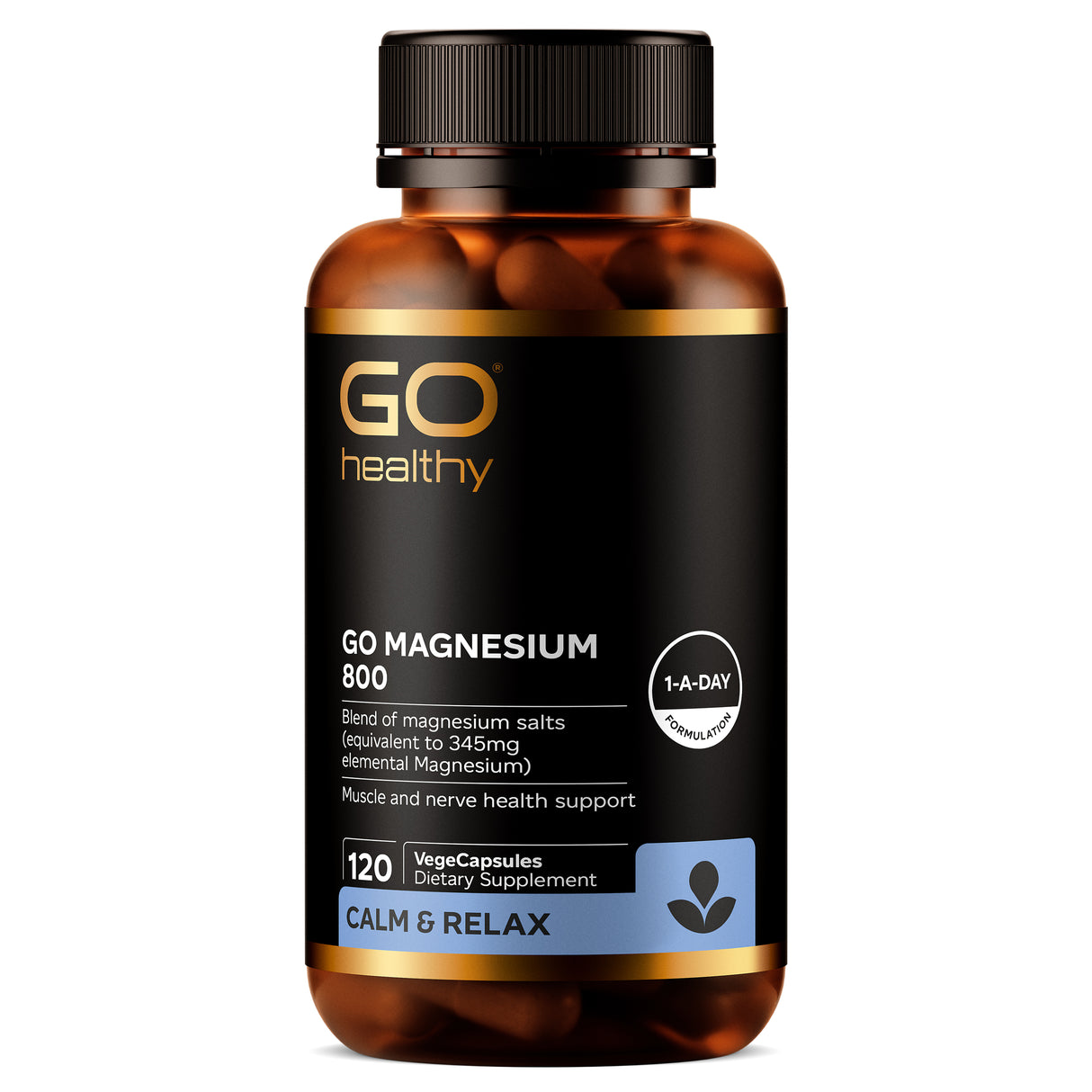 GO Healthy GO Magnesium 800 Sleep Support 120 VCaps
