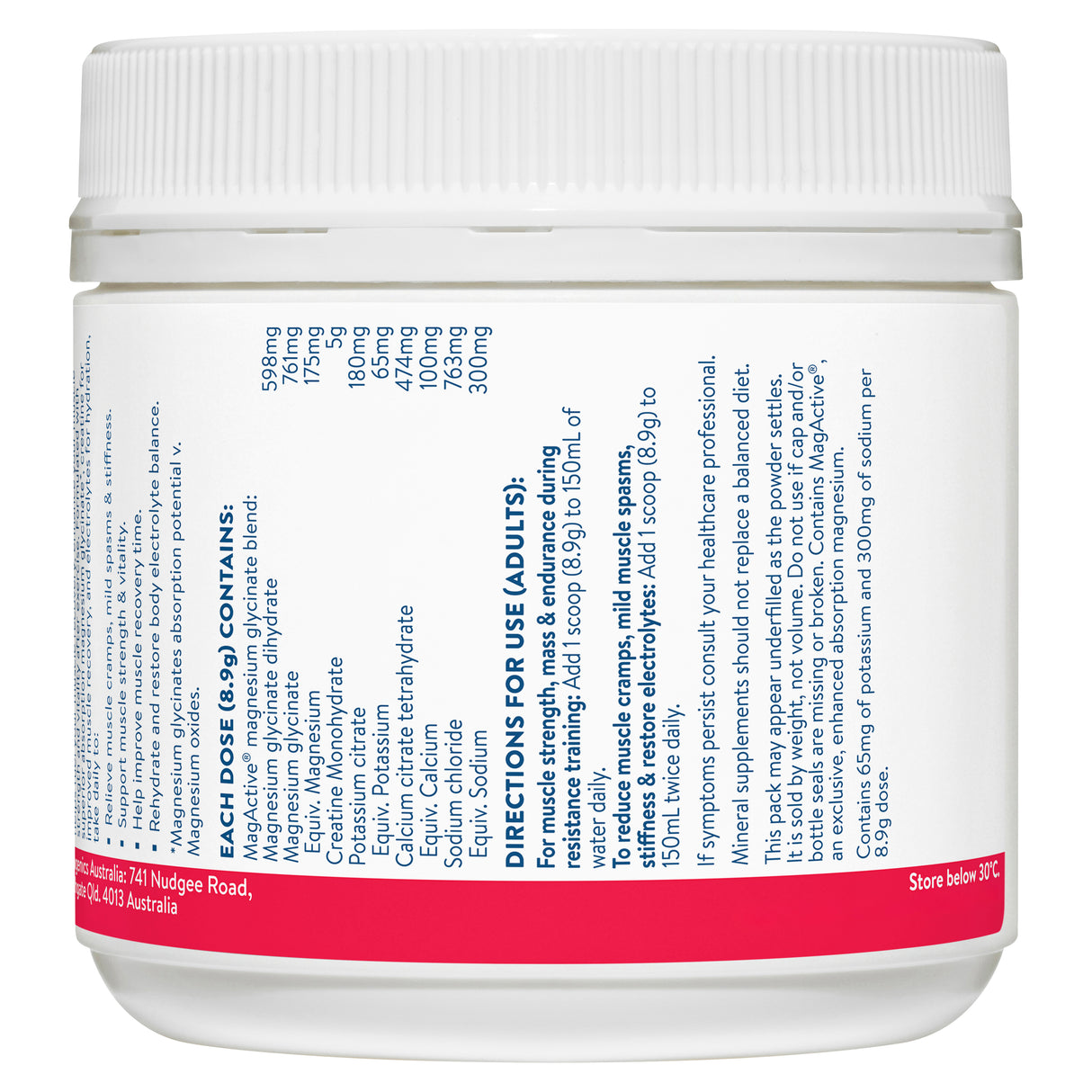 Ethical Nutrients Mega Magnesium Glycinate + Creatine & Electrolytes 250g