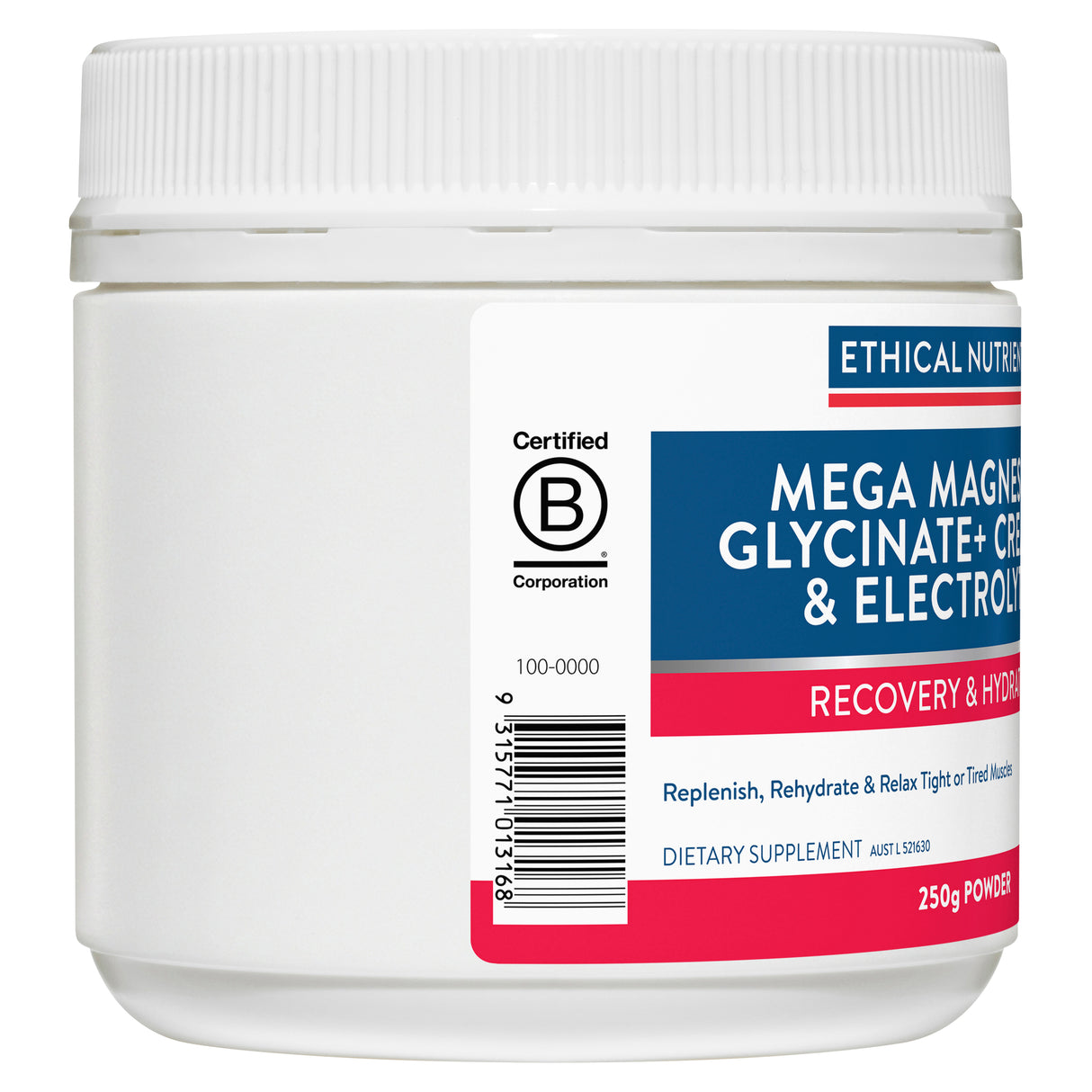 Ethical Nutrients Mega Magnesium Glycinate + Creatine & Electrolytes 250g
