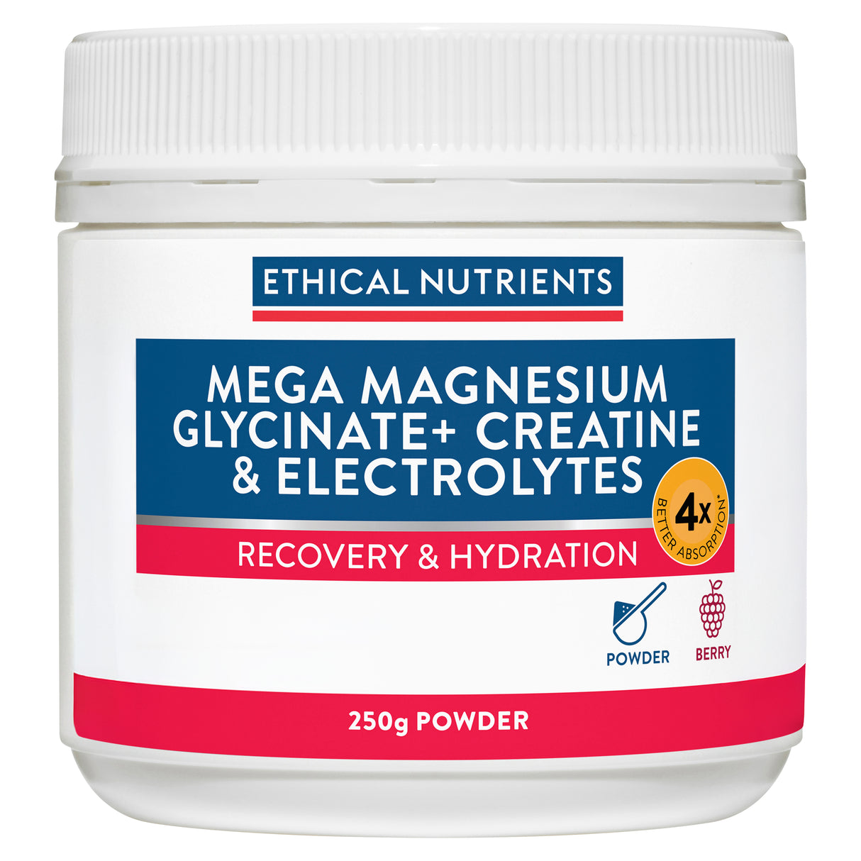 Ethical Nutrients Mega Magnesium Glycinate + Creatine & Electrolytes 250g