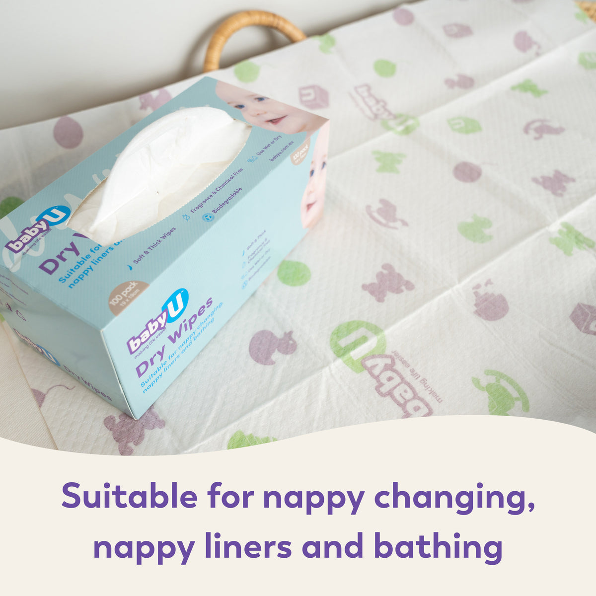 Baby U Dry Wipes 100 Pack