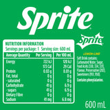 Sprite Lemonade Soft Drink 600mL