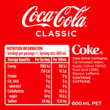 Coca-Cola Classic Soft Drink 600 mL