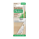 Piksters Interdental Brushes Bamboo Size 2 White 8pk