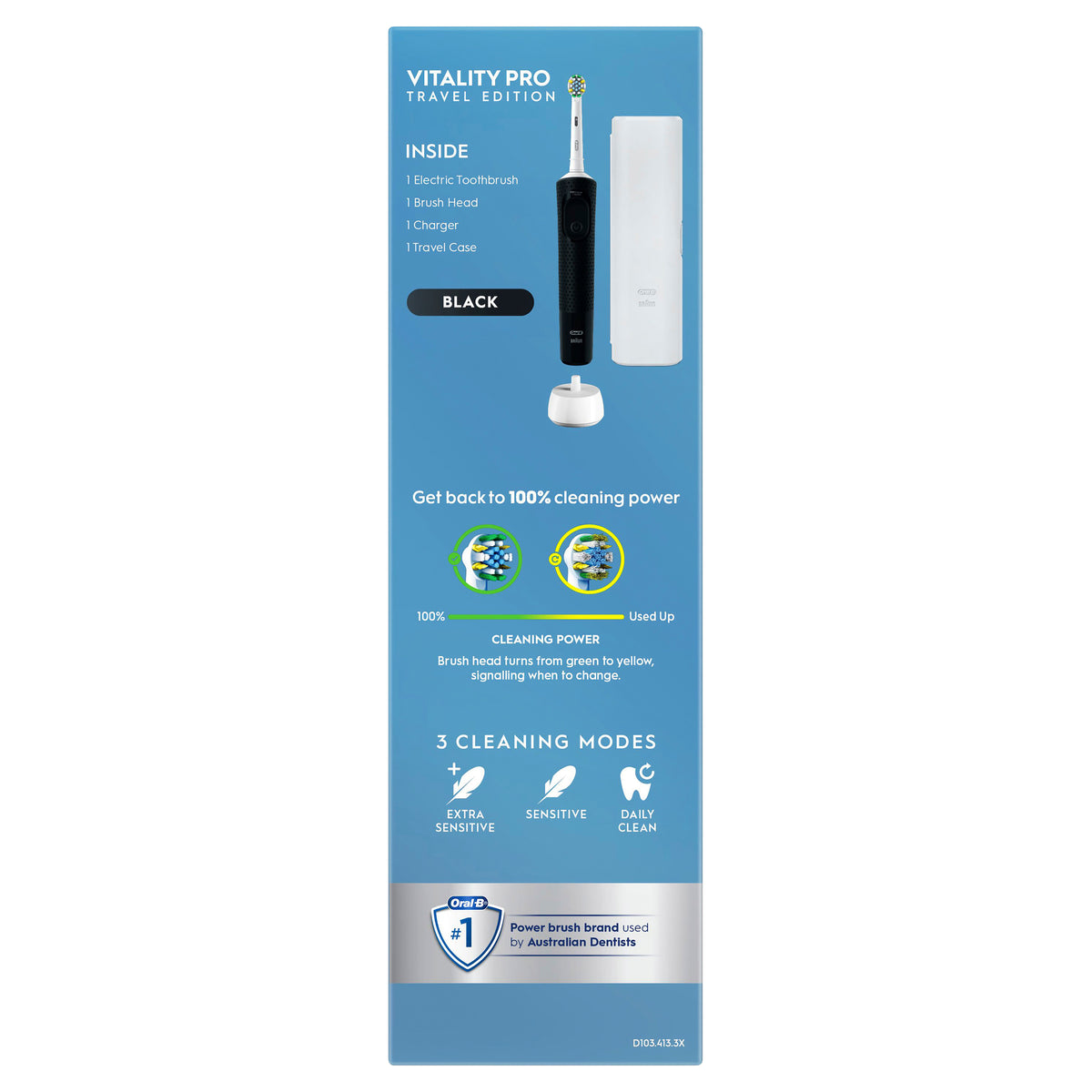 Oral-B Pro 300 Clean Power Brush Black