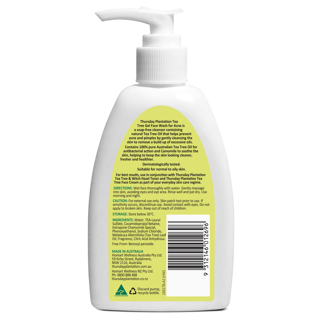 Thursday Plantation Tea Tree Gel Face Wash Acne 236ml