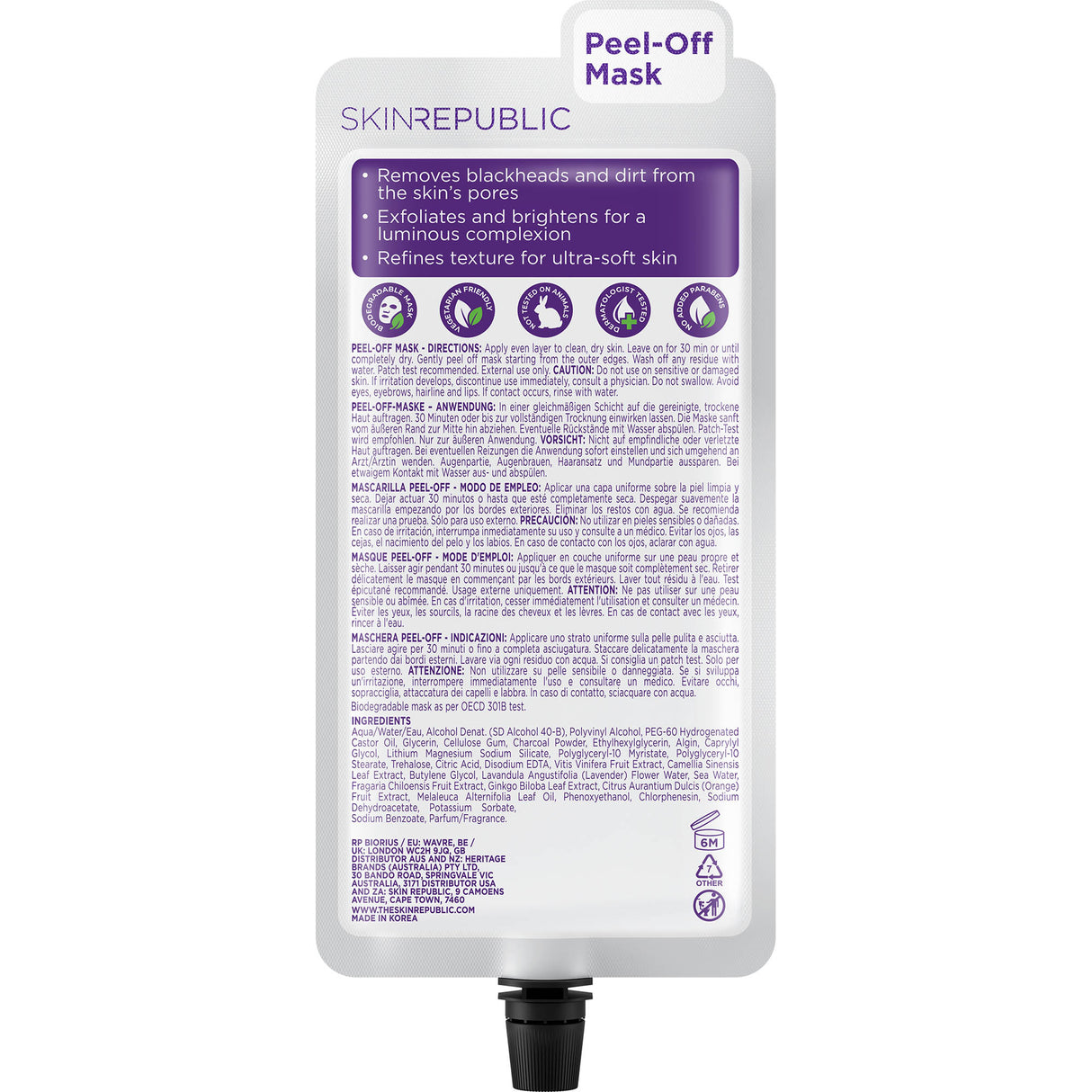 Skin Republic Charcoal Peel Off Mask 25ml